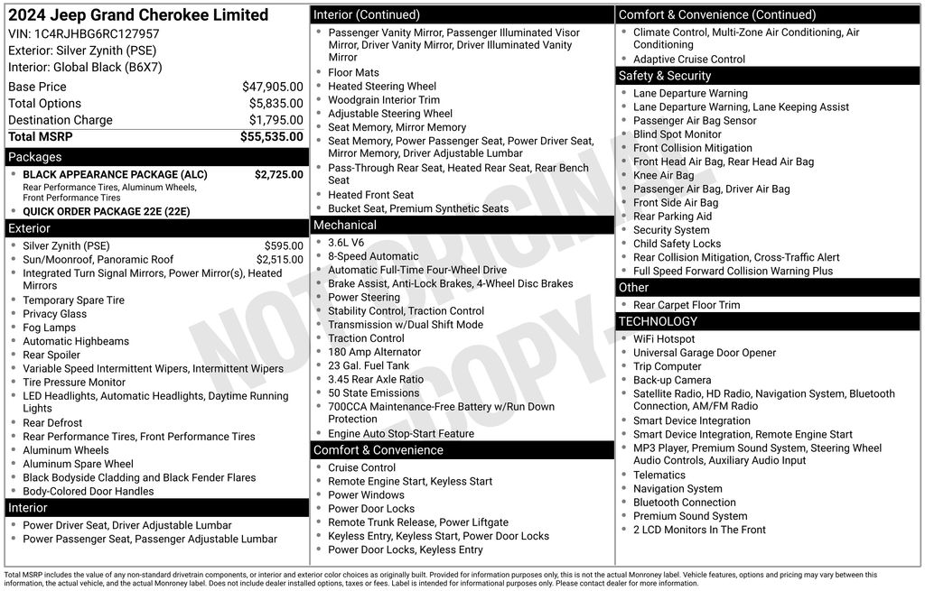 jeep grand cherokee 2024 1C4RJHBG6RC127957 image jeep grand cherokee 2024 1C4RJHBG6RC127957 image
